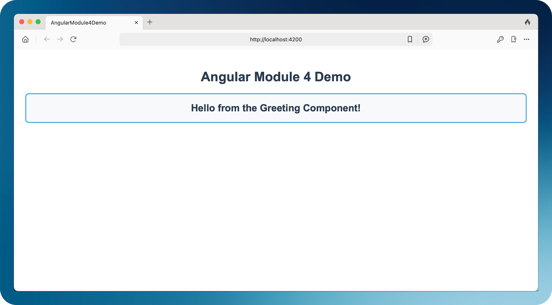 Hello from the Greeting Component
